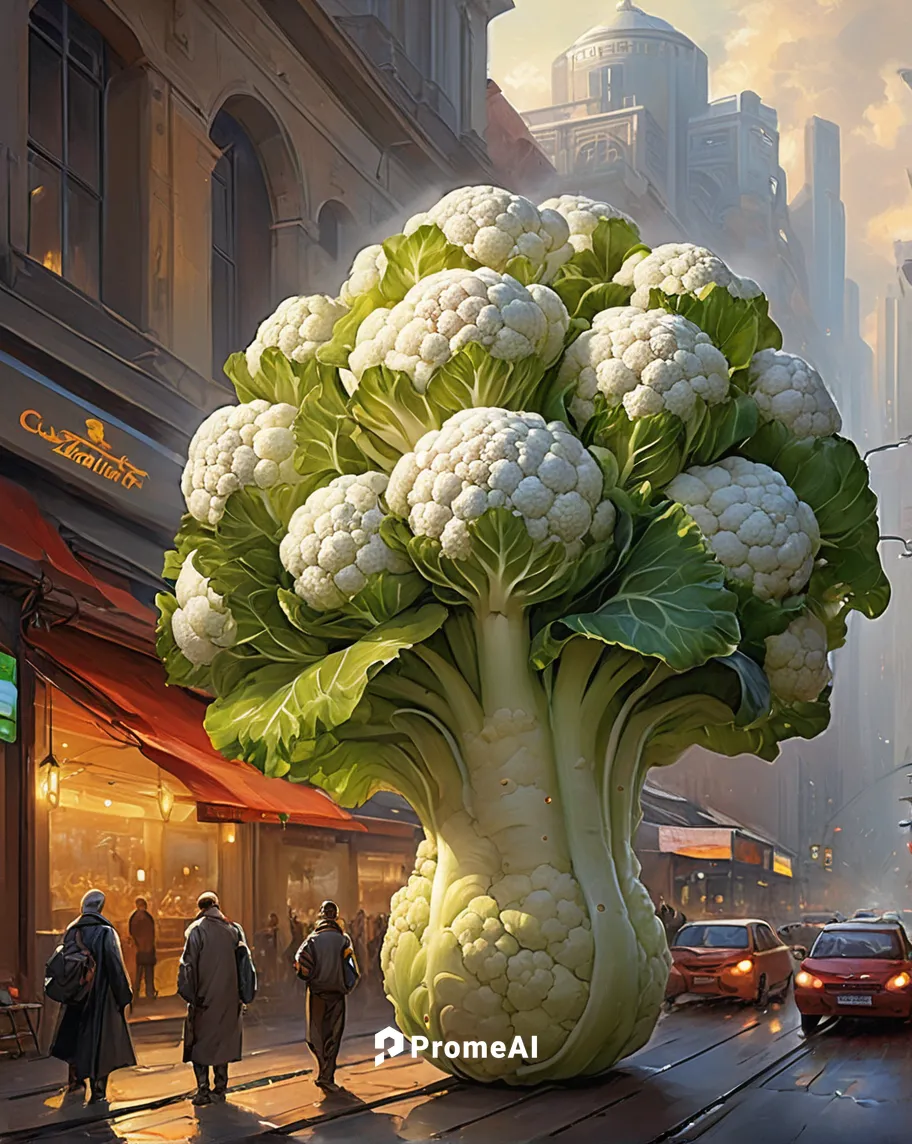 Imagine a futuristic world where cauliflower is the primary energy source. Describe the high-tech city powered by cauliflower energy.,chinese cabbage,broccoli,brocoli broccolli,cauliflower,broccoflowe