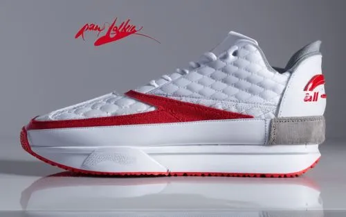 All white sneaker, red and heather grey accent color scheme ,Quilted leather court shoe ,carmine,rediscounting,forces,inferred,fire red,air,Photography,General,Realistic