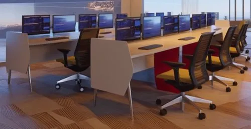 FUTURERISTIC TABLE,CHEAP MATERIAL,this is an empty conference room with many computer monitors on it,blur office background,3d rendering,desks,workstations,steelcase,computer room,fractal design,offic