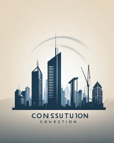 Elegant construction logo incorporating a skyline silhouette,construction company,constructions,construction industry,eco-construction,construction,construct does,underconstruction,building constructi