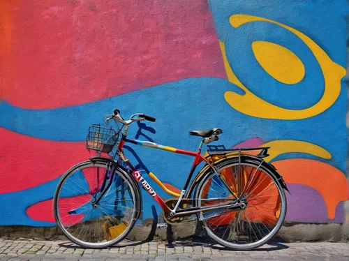 Bike and Walker|Stockholm, Sweden|Fine Art Photography by Todd Breitling|Graffiti and Street Photography|Todd Breitling Art,bike pop art,parked bike,bicycle,bicycles,obike munich,city bike,tandem bicy