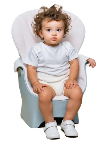 Cute babys, pooping, diapers, baby fat legs, soft skin, pink cheeks, big curious eyes, messy hair, white onesie, sitting on potty chair, innocent expression, warm lighting, shallow depth of field, pas