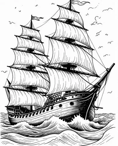 whaleship,barquentine,trireme,whaleships,sail ship,sea sailing ship,Design Sketch,Design Sketch,Detailed Outline