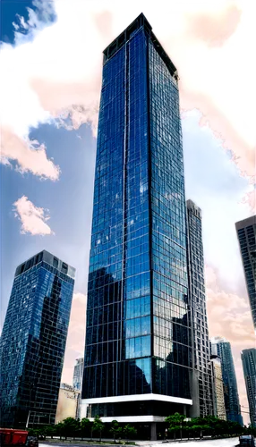 cityscape, urban landscape, skyscraper, concrete building, glass window, steel frame, modern architecture, cloudy sky, sunny day, morning light, panoramic view, wide-angle lens, cinematic composition,