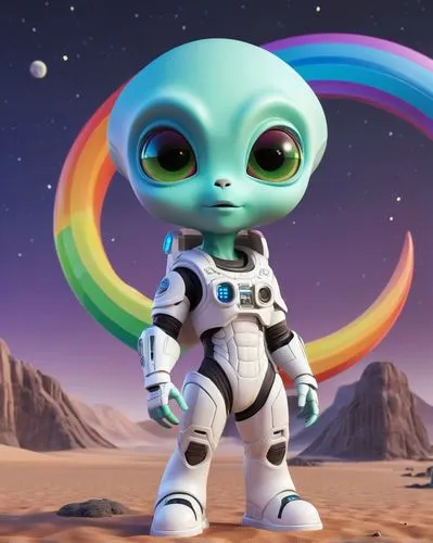 robonaut,robotboy,lightyear,extraterrestrial life,rainbow background,extraterritorial,buzz aldrin,shenzhou,spacewalker,chromaffin,raimbow,espacial,extraterrestrial,spacey,obertan,interplanetary,gazoo,extraterritoriality,spaceman,andorian,Unique,3D,3D Character