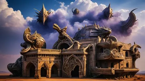 3d fantasy,gold castle,ghost castle,fantasy picture,fantasy art,castle of the corvin,fairy tale castle,fantasy city,fantasy world,gothic architecture,witch house,witch's house,mortuary temple,haunted castle,heroic fantasy,horn of amaltheia,fantasy landscape,surrealism,dragon palace hotel,temples,Photography,General,Fantasy