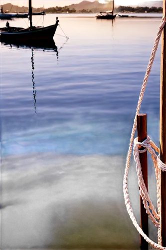 sailboats, white sails, wooden hull, ropes, anchors, lifebuoys, shiny metal fittings, morning sunlight, gentle waves, seawater splashing, 3/4 composition, shallow depth of field, warm color tone, cine