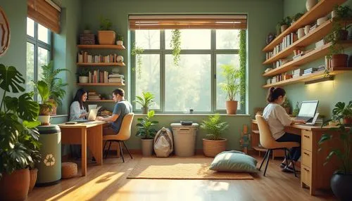 study room,modern office,working space,computer room,shared apartment,creative office,hikikomori,desk,classroom,wooden desk,computer workstation,green living,blur office background,playing room,work at home,girl at the computer,modern room,reading room,desks,workspaces,Photography,General,Realistic