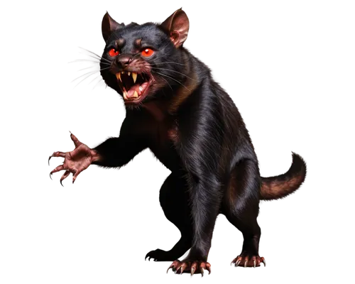 tasmanian devil,fossa,australian kelpie,mustelid,canis panther,schipperke,toy manchester terrier,rottweiler,color rat,manchester terrier,polecat,rat,marsupial,werewolf,black shepherd,pinscher,pet black,beaver rat,common opossum,cougnou,Art,Classical Oil Painting,Classical Oil Painting 28