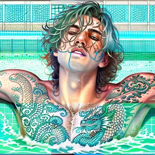 merman,aquaman,sea god,digital painting,swimmer,swim,digital drawing,god of the sea,poseidon,digital artwork,digital art,under the water,the man in the water,submerged,green water,flowing,digital illustration,alkaline,sea man,in water,Design Sketch,Design Sketch,None