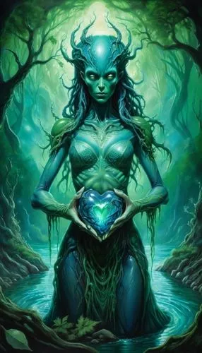 green top,Jade,blue enchantress,dryad,demoness,enchantress,vodun,the enchantress