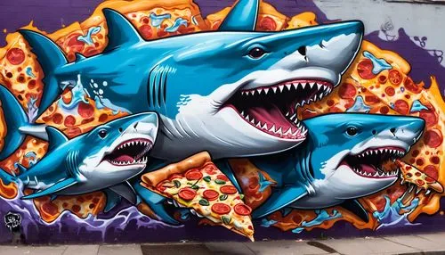 graffiti art,sharks,graff,streetart,grafite,hammerheads,Conceptual Art,Graffiti Art,Graffiti Art 07