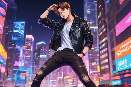 jeans background,busan night scene,kai,jackson,hongkong,hong,chen,guk,denim background,boy model,gyeonggi do,city lights,stylish boy,handsome model,daegu,spy visual,jeon,anime japanese clothing,namsan,tracer,Illustration,Japanese style,Japanese Style 03