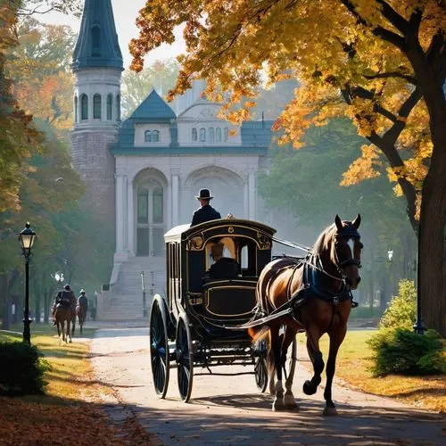 horse-drawn carriage,horse drawn carriage,carriage ride,horse carriage,fall landscape,autumn in the park,carriage,autumn scenery,hanover,wooden carriage,mackinac island,new england,mackinac,horse-drawn carriage pony,autumn landscape,fall foliage,brenau,vermont,autumn day,historical ride,Conceptual Art,Oil color,Oil Color 08