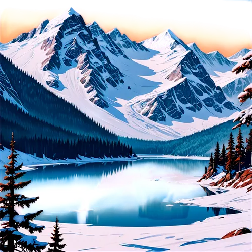 lake moraine,snowy mountains,glacial lake,winter lake,winter background,snow landscape,snowy peaks,icefields,landscape background,lake louise,icefield,snowy landscape,alpine lake,snow mountains,moraine,cascade mountain,moraine lake,winter landscape,mountain lake,salt meadow landscape,Unique,Design,Sticker