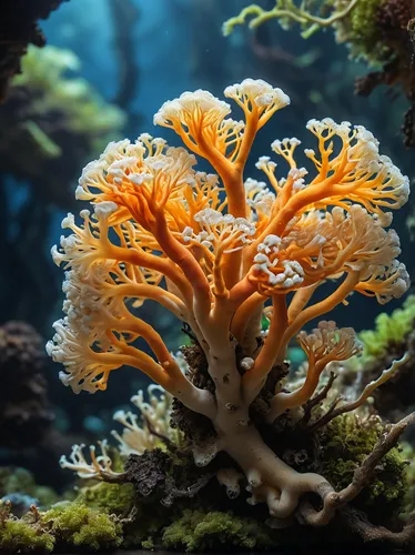 Imagine a sci-fi world where coral fungus has become a powerful energy source.,soft coral,coral fungus,meadow coral,sea anemone,feather coral,soft corals,stony coral,corals,mushroom coral,ramaria,bubb