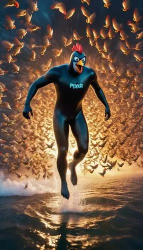 flying penguin,sea devil,scuba,school of fish,birds of the sea,aquaman,rio 2016,nemo,batfish,merman,coral guardian,female swimmer,feathered race,aquatic,god of the sea,under sea,fighting fish,diving bird,swimmer,freestyle swimming,Photography,Artistic Photography,Artistic Photography 04