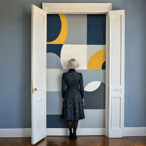 marimekko,roy lichtenstein,munari,mondriaan,fromental,wall painting,metallic door,fornasetti,painting pattern,wall decoration,wall paint,woman silhouette,enfilade,painted wall,meticulous painting,savoye,kounellis,yellow wallpaper,armoire,room door,Illustration,Black and White,Black and White 32