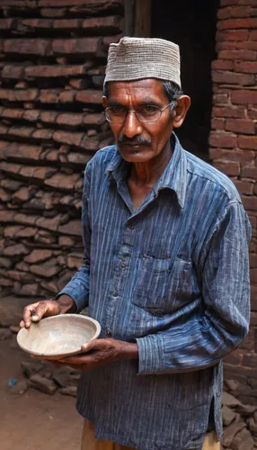 Vishnu Prasad Prajapati, 63, potter, Bhaktapur: 'I was making earthenware like any other regular day. I felt someone push me from behind suddenly, but I heard cries outside and I ran out of the house.