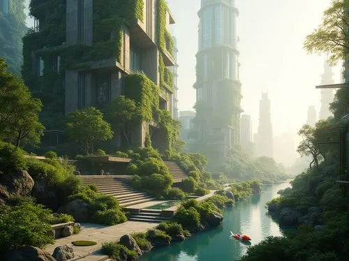 futuristic landscape,ancient city,ecotopia,fantasy landscape,theed,fantasy city,verdant,citadels,sedensky,rivendell,kashyyyk,uzak,imperial shores,environments,arcology,barrayaran,terraformed,widsith,gondolin,green valley,Photography,General,Realistic