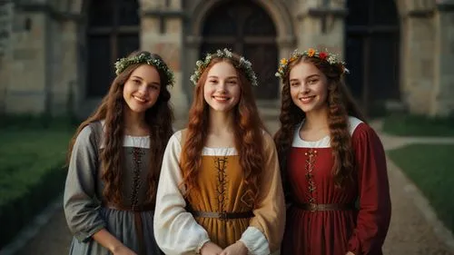 young women,tudor,three flowers,medieval,redheads,germanic tribes,middle ages,musketeers,beautiful photo girls,renaissance,celtic woman,elves,the middle ages,women's clothing,women clothes,santons,nun