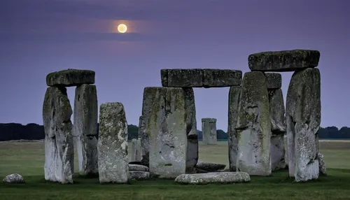 Imagine a romantic moment between two people at Stonehenge under a full moon.,stone henge,stonehenge,standing stones,stone circle,megaliths,stone circles,druids,megalithic,neolithic,summer solstice,so