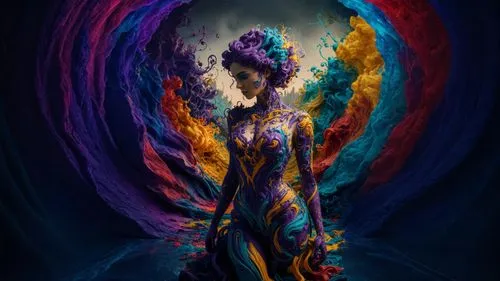 fire dancer,fire artist,fire angel,psychedelic art,firedancer,apophysis,flame spirit,aura,fire background,bodypainting,fantasy art,archangel,dancing flames,fire dance,sorceress,nebula guardian,fire-eater,iridescent,digital art,nebula