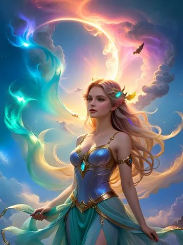 fantasy picture,faerie,jaina,fantasy art,janna,fantasy portrait,Illustration,Realistic Fantasy,Realistic Fantasy 01