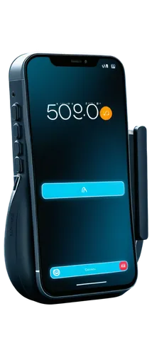 Mobile phone, sound effects app, solo, screen glowing, sleek design, metallic body, rounded edges, virtual buttons, speakers at bottom, charging port, headphones plugged in, hands holding phone, thumb