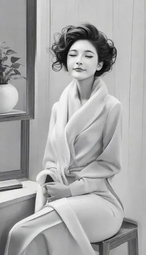 farrokhzad,xiaoqing,japanese woman,xiaofei,nomellini,laundress,xuebing,huaqiu,ozu,vietnamese woman,asian woman,blumenfeld,digital painting,kochiyama,mizuhara,woman sitting,heungseon,charulata,abramovic,yangmei,Digital Art,Line Art