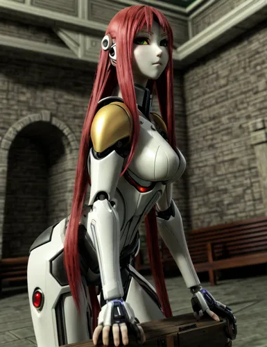 anime 3d,poker primrose,humanoid,3d figure,3d model,sitting on a chair,3d rendered,3d render,lechona,game figure,sidonia,game character,6-cyl in series,papirika,cuirass,robotic,caster,cybernetics,asuka langley soryu,kotobukiya