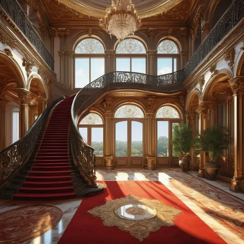 entrance hall,royal interior,ornate room,europe palace,ballroom,hallway,palladianism,foyer,ritzau,crown palace,lobby,staircase,the palace,palazzo,ornate,grandeur,palaces,opulence,grand master's palace,corridor,Conceptual Art,Fantasy,Fantasy 12