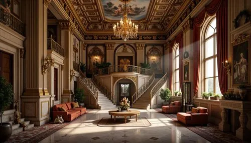 villa d'este,cliveden,royal interior,hermitage,ornate room,entrance hall,europe palace,venaria,villa cortine palace,the palace,neoclassical,residenz,hallway,ritzau,grandeur,peterhof palace,cochere,palladianism,palace,certosa di pavia