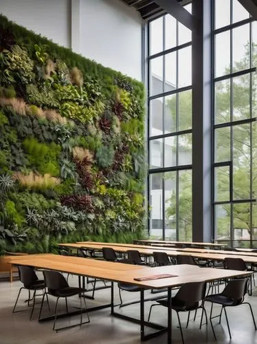 intensely green hornbeam wallpaper,lecture room,flower wall en,the garden society of gothenburg,herbarium,bobst,meeting room,cafeteria,lecture hall,conference room,school design,gensler,forest workplace,lunchroom,weyerhaeuser,wintergarden,wallcovering,hogeschool,staffroom,conference table,Art,Artistic Painting,Artistic Painting 04