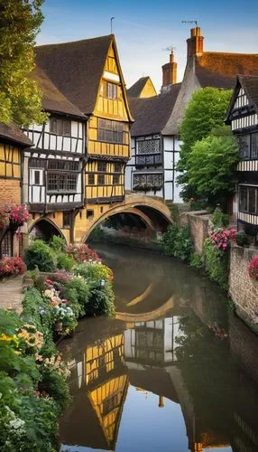 colmar,shrewsbury,llangollen,canterbury,colmar city,alsace,timber framed building,city moat,worsley,tudor,cecilienhof,england,hildesheim germany,york,ightham,strasbourg,bamberg,timbered,ledbury,lichfield,Illustration,Children,Children 02