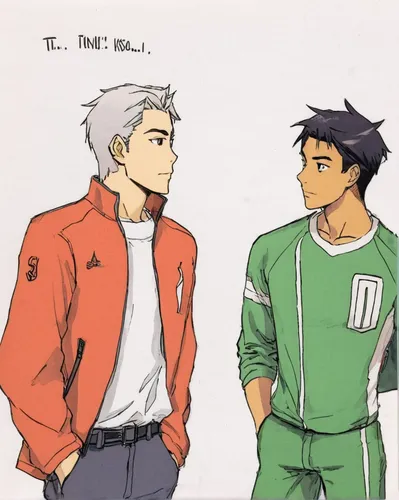 tracksuit,grainau,sportswear,green jacket,sails a ship,trainers,sweatshirt,sports uniform,husbands,team sports,teenagers,volleyball,baseball players,boyfriends,holding hands,tennis coach,torn shirt,sweatpant,hoodie,volleyball team,Illustration,Paper based,Paper Based 21