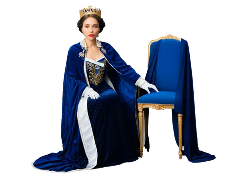 imperial coat,queen anne,elizabeth ii,monarchy,mazarine blue,queen s,cepora judith,royal blue,wax figures museum,elizabeth i,academic dress,ball gown,dress form,celebration cape,costume accessory,queen crown,articulated manikin,almudena,crown render,royal,Illustration,American Style,American Style 14