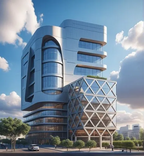 masdar,futuristic architecture,vinoly,building honeycomb,edificio,escala,modern architecture,towergroup,residential tower,largest hotel in dubai,damac,habtoor,gronkjaer,medini,capitaland,3d rendering,kaust,lodha,honeycomb structure,glass facade,Photography,General,Realistic