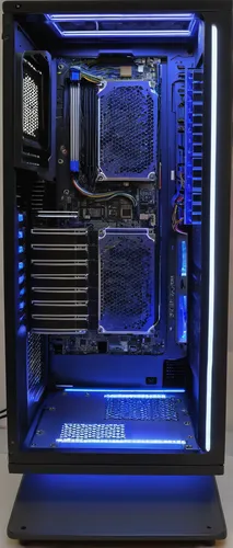 fractal design,computer case,desktop computer,barebone computer,computer workstation,computer cooling,personal computer,pc,compute,pc tower,blue light,pentium,computer art,cpu,computer,electric blue,mac pro and pro display xdr,muscular build,ryzen,computer generated,Illustration,Vector,Vector 12