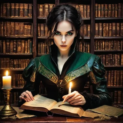 librarian,spellbook,hela,book wallpaper,fantasy portrait,magic grimoire,volturi,seregil,nissa,sorceress,gothic portrait,sorceresses,sorceror,lectura,bibliophile,grimoire,maleficarum,magic book,narcissa,elvish,Illustration,Vector,Vector 21