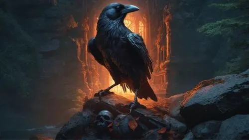 king of the ravens,black raven,black crow,raven bird,harris hawk,african eagle