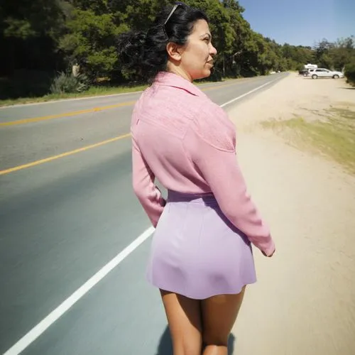 short woman,woman walking,tanasugarn,roadside,thighpaulsandra,highway 1,roimata,kimiko,hitchhiking,female runner,tran,tracee,running,nanae,road work,retro woman,girl walking away,walking,roadwork,hitc