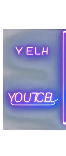 Vertical banner, YouTube channel art, vibrant colors, futuristic neon lights, abstract shapes, 3D effects, glowing accents, bold font, cursive script, metallic texture, reflective surface, dynamic com