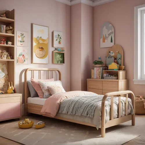 children's bedroom,the little girl's room,kids room,baby room,bedroom,soft furniture,gold-pink earthy colors,infant bed,bed frame,nursery decoration,baby bed,children's room,canopy bed,boy's room picture,3d render,danish furniture,room newborn,3d rendering,wooden mockup,danish room,Photography,General,Natural