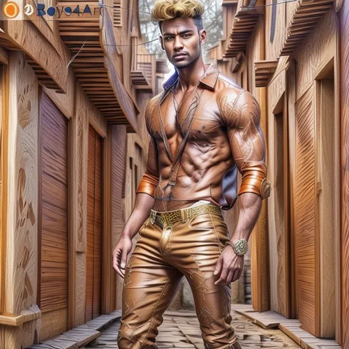 male model,male character,hanuman,ramayan,wolverine,leather texture,sikaran,minotaur,bronze,construction worker,statue of hercules,steampunk,aquaman,fantasy warrior,mass,dusshera,cosplay image,3d fantasy,male elf,greek god