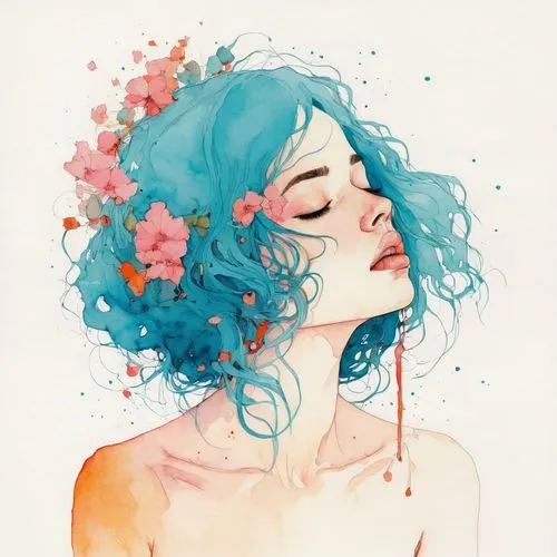 kommuna,watercolor blue,falling flowers,forget me nots,karou,forget me not,blue petals,fallen petals,watercolor mermaid,watercolor flowers,scattered flowers,bloom,watercolor floral background,wilted,flowerhead,naiad,blu flower,delicate bloom,flower nectar,water colors,Illustration,Paper based,Paper Based 19