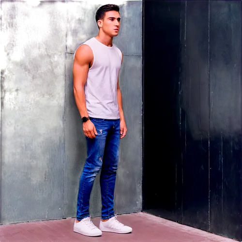 skinny jeans,jeans background,white clothing,blue jeans,young model istanbul,sleeveless shirt,male model,bluejeans,blue shoes,denim background,boy model,denim jeans,undershirt,high jeans,photo shoot with edit,concrete background,jogger,standing man,greek god,moroccan,Art,Artistic Painting,Artistic Painting 03