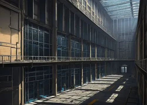 empty factory,industrial hall,carreau,confinement,warehouses,factory hall,Conceptual Art,Fantasy,Fantasy 09