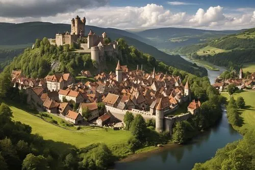 fairy tale castle sigmaringen,medieval town,alsace,medieval castle,transylvania,medieval,knight village,rhineland palatinate,franconian switzerland,dracula castle,nebellandschaft,bach knights castle,dordogne,medieval architecture,bavaria,northern germany,waldeck castle,styria,bavarian swabia,middle ages,Conceptual Art,Daily,Daily 06