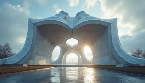 goetheanum,minsk,ostankino,volgograd,zelenograd,krasnodar,atyrau,kramatorsk,novosibirsk,kryvyi,tashkent,melnikov,kiev,triforium,kaliningrad,bishkek,pointed arch,ordos,astana,futuristic architecture,Photography,General,Realistic